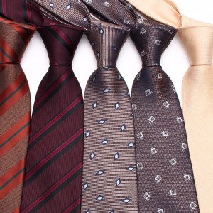 Lei'er new striped jacquard polyester tie, men's business formal tie accessory, vintage tie in stock.