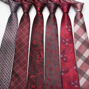 Neckties in stock, business-dyed men's professional formal polyester ties, 7cm wedding ties for grooms