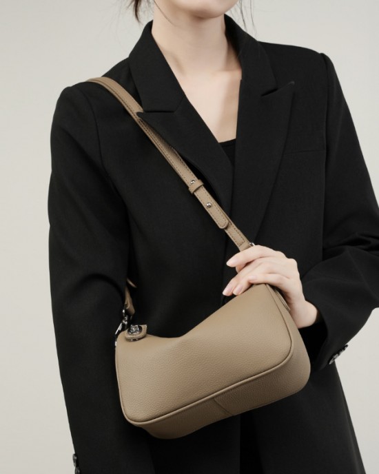 2025 new style genuine leather women's bags, soft cowhide swinger fashion single-shoulder crossbody bags, mahjong underarm bags