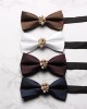 2025 new Korean-style men's polyester diamond-studded bow ties, banquet and performance bow ties, suit and shirt accessories.