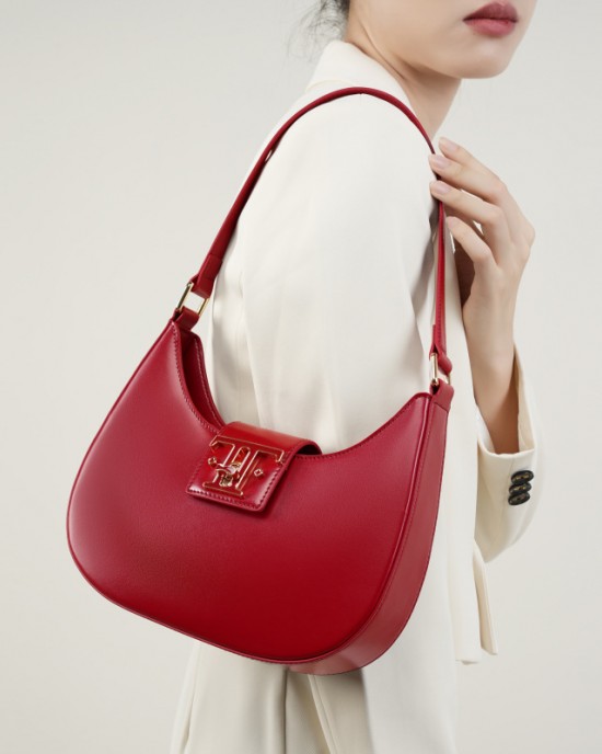 Top-Grain Leather Bucket Bag, 2025 New Spring/Summer Retro Hand-Raised High-Quality Genuine Leather Women's Shoulder Crossbody Bag