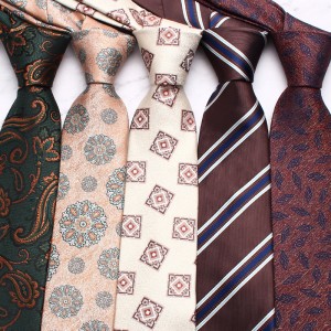 Leier, in stock, men's party and performance casual tie, striped paisley pattern tie, Korean-style 8cm tie manufacturer