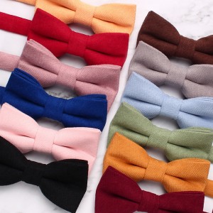 Autumn and winter new Korean velvet solid-color children's bow ties, trendy children's stylish and personalized neckties, bow ties for boys and girls.