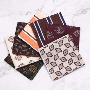 Leier's business suit pocket squares, patterned wedding handkerchiefs, small party squares, and suit accessories.