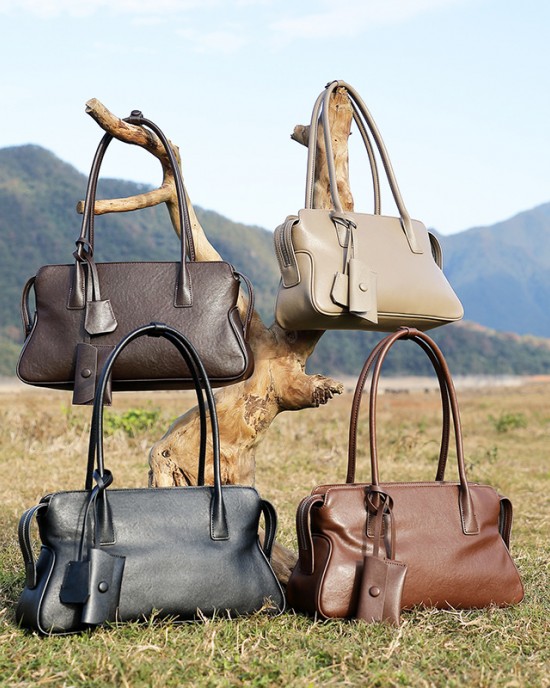 Retro, trendy, niche, single-shoulder, underarm, genuine leather bags for women, 2025 new vegetable-tanned cowhide handbag pillow bag.