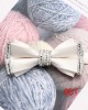 Silver diamond bow ties, men's diamond bow ties, stylish Korean-style bow ties for groomsmen and groomsmen, manufacturer.