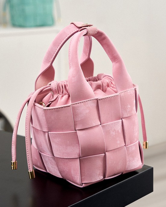 Yan Xin Chinese style Traditional Chinese style bucket bag, hand-woven basket-shaped bag, women's 2024 new mini crossbody handbag