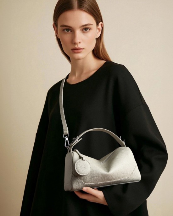 TOGO top-grain cowhide women's bag, fashionable genuine leather cross-border Boston bag, versatile trendy handbag and crossbody bag