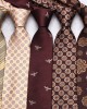Lei'er brown ties, men's fashionable business polyester hand-tied ties, manufacturer wholesale, in a variety of colors