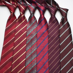 Wholesale men's 8cm business formal polyester silk ties. Men's suits and ties, casual red party ties