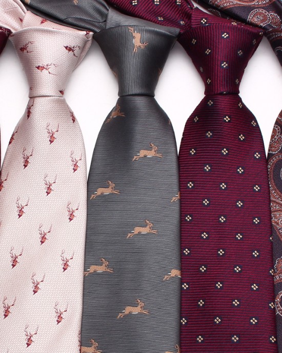 Lei'er men's cashew flower ties, European and American animal pattern ties, 8cm Korean-style wedding groom ties, manufacturers.