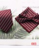 Burgundy retro men's tie, bow tie, and square handkerchief three-piece set, business and fashionable wedding groomsmen's tie set