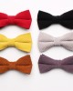 Shengzhou manufacturers offer corduroy polyester-cotton bow ties for men and women in macaron-colored, solid-color, fashionable wedding bow ties.