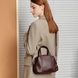 Women's bags, 2025 spring and summer new high-end niche genuine leather Boston Pillow Shoulder Bag, Crossbody Handbag