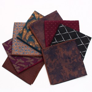 Men's pocket squares, polyester suit and dress chest scarves, multi-colored handkerchiefs, geometric squares, manufacturer