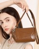 Vegetable-tanned cowhide stylish retro geometric patchwork, high-end, 2025 new genuine leather versatile fashion shoulder/crossbody bag for women