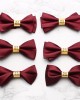 Red wedding tie with a "happiness" character, solid-color wedding bow ties for groomsmen, formal wedding bow ties, bow tie ties for suits