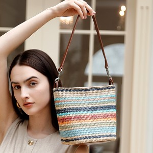 Women's Bag, a Trendy, Niche Bucket Bag, a Crossbody Handbag, a High-End Niche Woven Shoulder Bag