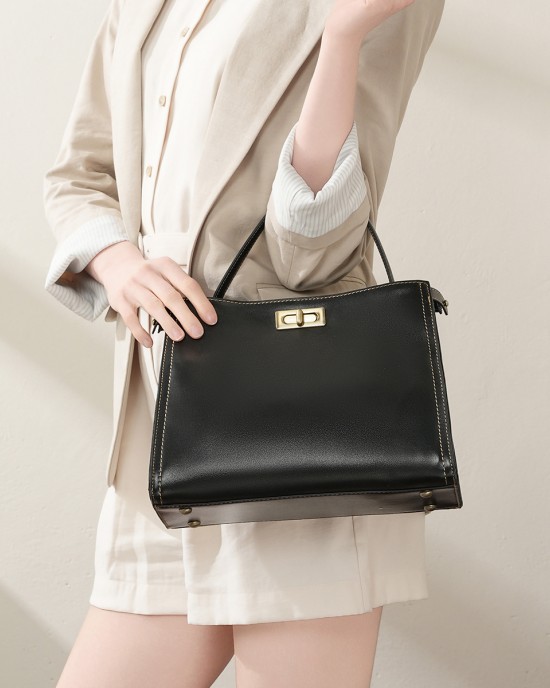 New 2025 women's leather crossbody bag, small square bag, stylish and simple, versatile crossbody bag