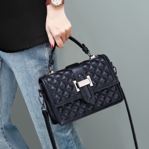 2025 new style women's bag, fashionable genuine leather box bag, light luxury crossbody bag, small handbag
