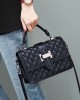 2025 new style women's bag, fashionable genuine leather box bag, light luxury crossbody bag, small handbag