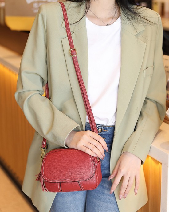 Genius Leather Mini Bag, 2025 New Fashion, Versatile Handbag, Women's Single Shoulder Crossbody Small Bag