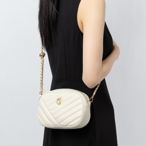 New Summer Style Genuine Leather Diamond-Patterned Chain Small Square Bag, Cross-Border Fashionable and Versatile Phone Bag, Crossbody Shoulder Bag for Women