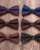 New men's bow ties, stylish boxer-style business casual polyester bow ties, manufacturer, and wholesale men's striped bow ties.