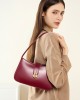 New genuine leather women's bag, niche bridal bag, youthful red, high-quality underarm bag, daily shoulder bag