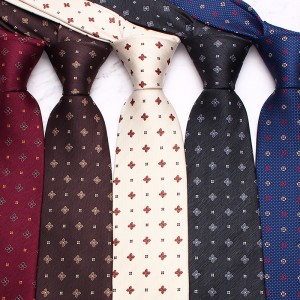Lei'er plaid casual tie for banquets, striped cashew flower pattern tie, Korean style 8cm tie factory.