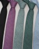 Factory direct supply, fashionable British-style jacquard imitation linen solid color tie, men's casual business tie.