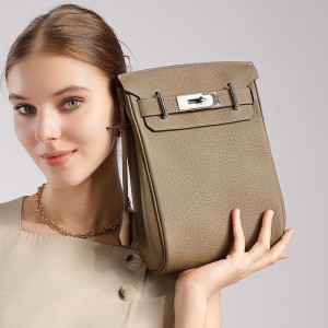 Cross-border Togo top-grain cowhide Kelly crossbody chest bag, unisex backpack, fashionable genuine leather shoulder bag