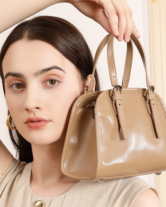 2025 New Cowhide Yoyo Bowling Bag, Retro Commuter Large-Capacity Single Shoulder Bag