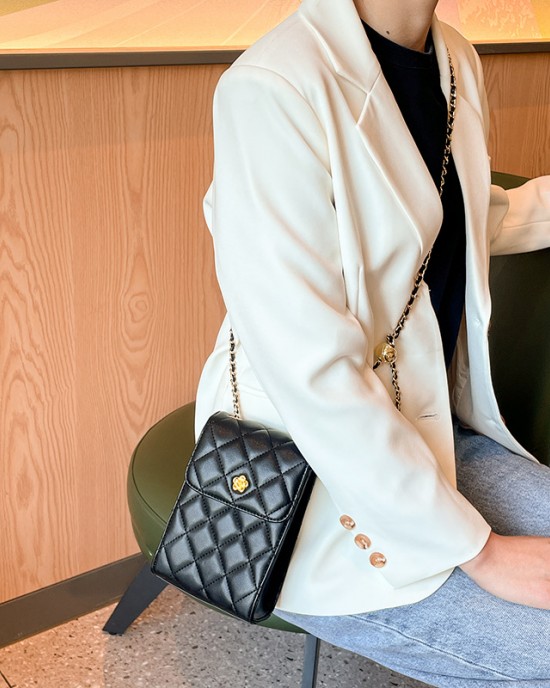 Versatile cowhide mobile phone bag, 2025 new trendy chain bag, 2023 niche design Mini summer crossbody bag for women