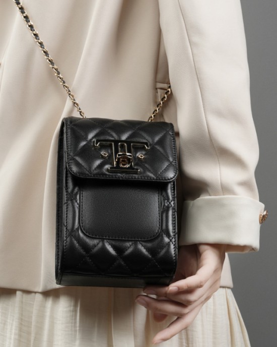 2025 autumn new top-grain cowhide mobile phone bag, crossbody for women, 2025 genuine leather chain bag, luxury mini crossbody bag.