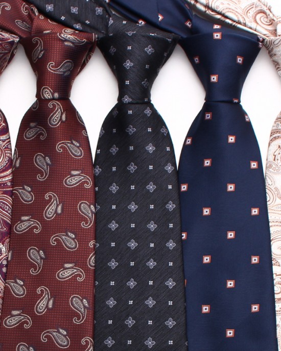 Lei'er cashew flower men's 8cm polyester business suit jacquard hand-tied wedding tie factory in stock.