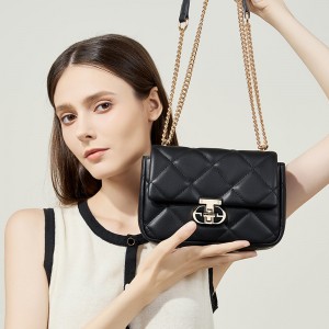 2025 new genuine leather women's bags, small crossbody bags, summer shoulder chain bags for women