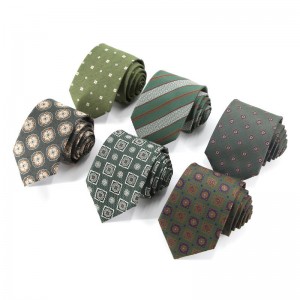 2024 New Green Series Ties, 8cm Polyester Business Suit Jacquard Ties, Bulk Ties, Manufacturer & In Stock