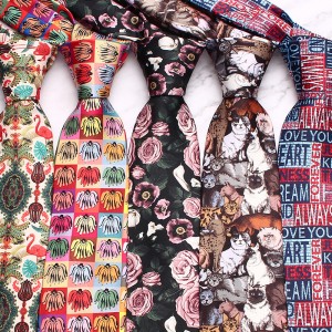 Men's printed ties, European and American floral ties, 8cm Korean-style paisley wedding groom ties, manufacturer and wholesale