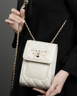 2025 autumn new top-grain cowhide mobile phone bag, crossbody for women, 2025 genuine leather chain bag, luxury mini crossbody bag.