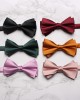 Factory direct solid-color bow ties for men.