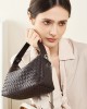 2025 new niche genuine leather woven dumpling bag, sheepskin chain crossbody bag, pillow bag, handbag for women