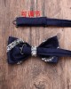 Men's fashionable and trendy shirts, suits, banquets, wedding accessories, solid color diamond-embellished bow ties, wholesaler