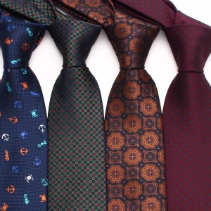 Leier, in stock, classic floral men's tie, men's plaid paisley pattern tie, business casual wedding tie