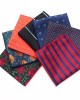 Fashionable jacquard pocket squares, striped squares, party, casual formal dress squares, and small squares available.