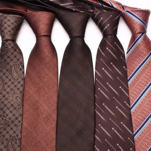 Lei'er new brown men's business stylish polyester hand-tied ties in multiple colors, available from tie manufacturers.