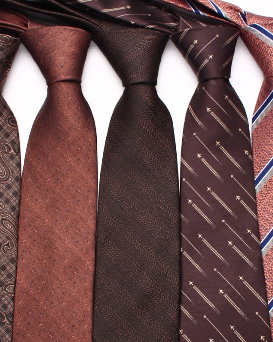 Lei'er new brown men's business stylish polyester hand-tied ties in multiple colors, available from tie manufacturers.