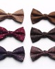 New Yarn-Dyed Jacquard Men's Bow Ties, Business Fashion Polyester Silk Groom & Groomsmen Wedding Bow Ties, Wholesale & In Stock