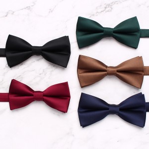 In stock solid-color bow ties for men, grooms, wedding suits, and photoshoots. Fashionable Korean-style bow tie accessories wholesale.