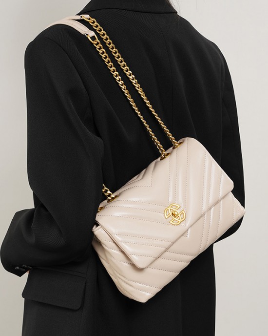 Premium diamond-patterned chain small square bag, 2025 new women's cowhide underarm bag, genuine leather shoulder bag